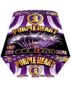 PURPLE HEART | 162 Shot 500 Gram Zipper Cake by Suns Fireworks